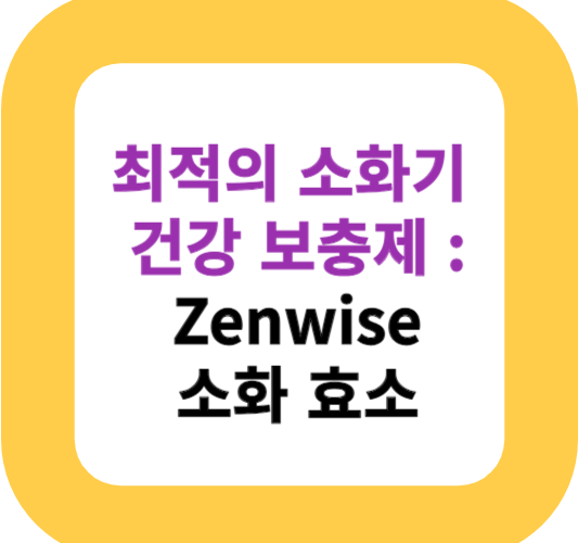 최적의 소화기 건강 보충제 : Zenwise 소화 효소
