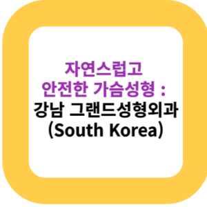 자연스럽고 안전한 가슴성형 : 강남 그랜드성형외과 (South Korea)